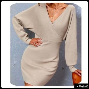 Beige mini dress